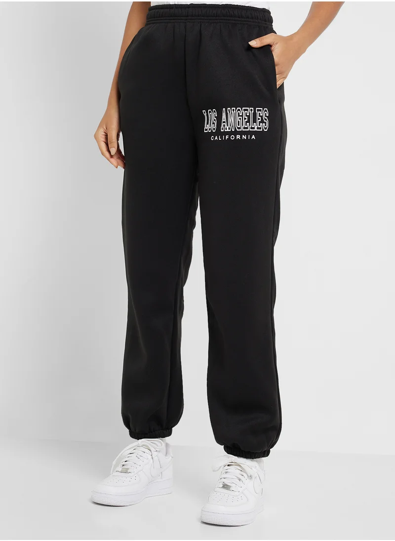 جينجر Oversize Varsity Style Jog Set