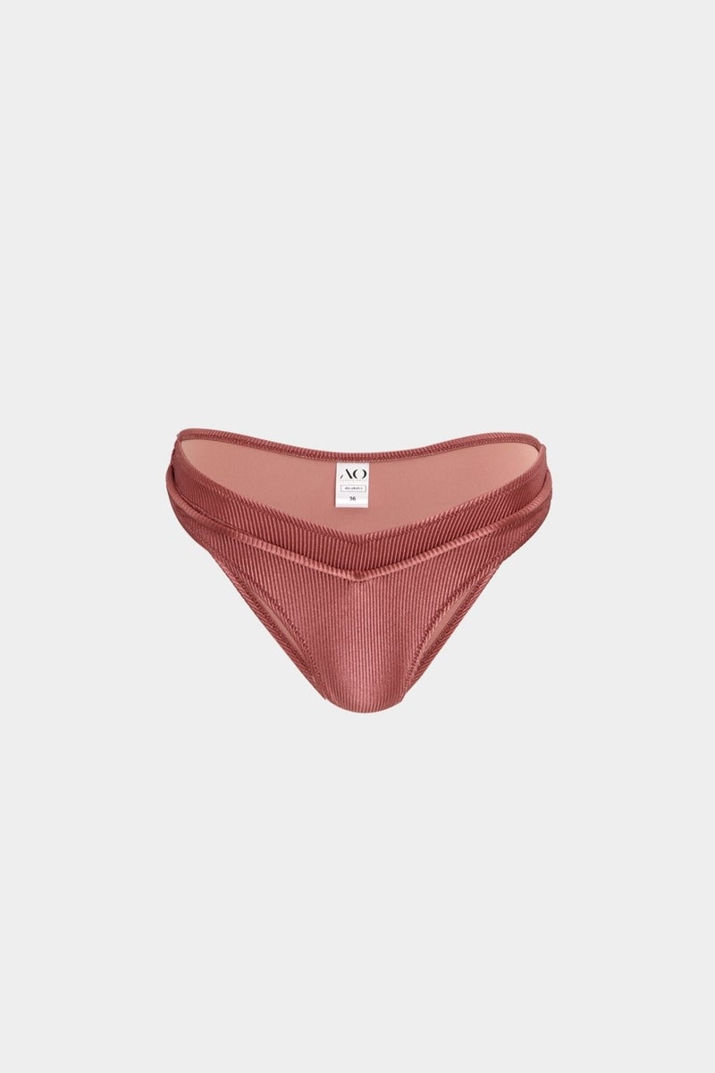Açelya Okcu Acelya Okcu Premium Textured Piping Detailed Rhea Fit Women's Bikini Bottom  - Image 1