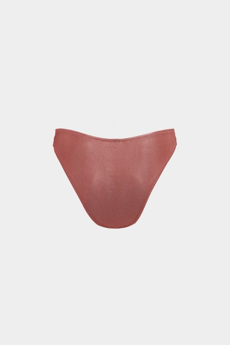 Açelya Okcu Acelya Okcu Premium Textured Piping Detailed Rhea Fit Women's Bikini Bottom  - Image 2