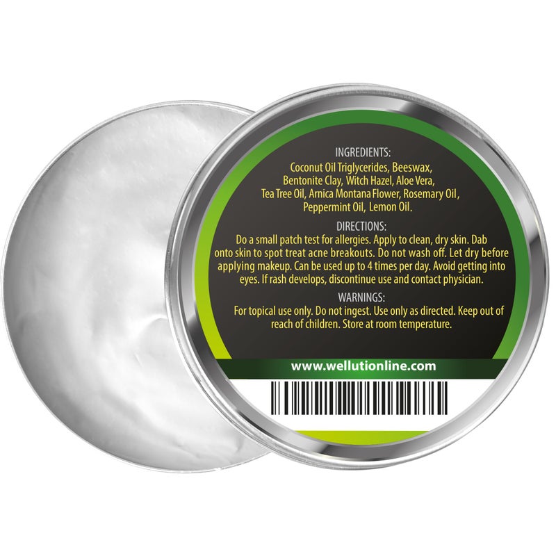 WELLUTION Cystic Acne Spot Treatment â€“ Tea Tree Acne Cream â€“ Fast-Acting Acne Spot Corrector for Face, Pimples & Blemishes â€“ Non-Greasy, Gentle Formula â€“ 1oz â€“ by WELLUTION - Image 4