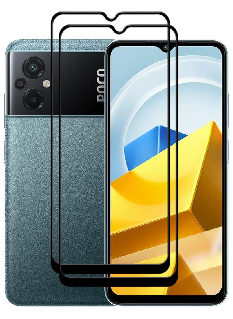 ACLIX 2 Pieces Antistatic ESD Dustproof Premium Quality High Definition Tempered Glass Screen Protector Designed For Xiaomi Poco M5 - Image 1