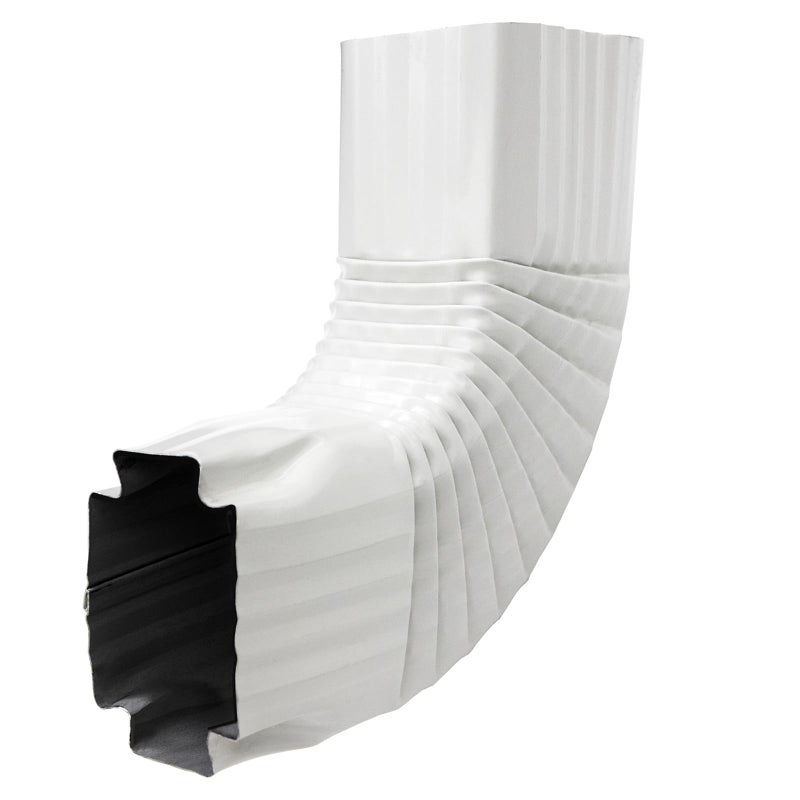 Niuohoy 2x3 Downspout Gutter Elbow Style B 90 Degree Side Elbow Connector Easy to Install for Home Roofing Drainage White - Image 2