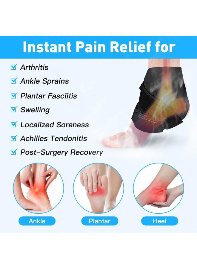 RelaxCoo Ankle Ice Pack Wrap for Swelling, Reusable Gel Ice Pack for Ankle Injuries, Cold Compress Therapy for Foot Pain Relief, Achilles Tendonitis, Plantar Fasciitis, Sprains - Image 2