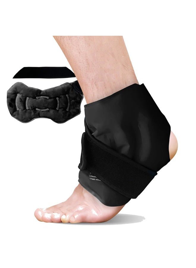 RelaxCoo Ankle Ice Pack Wrap for Swelling, Reusable Gel Ice Pack for Ankle Injuries, Cold Compress Therapy for Foot Pain Relief, Achilles Tendonitis, Plantar Fasciitis, Sprains - Image 1