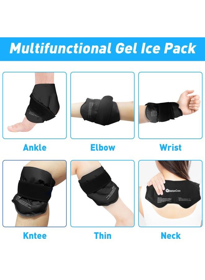 RelaxCoo Ankle Ice Pack Wrap for Swelling, Reusable Gel Ice Pack for Ankle Injuries, Cold Compress Therapy for Foot Pain Relief, Achilles Tendonitis, Plantar Fasciitis, Sprains - Image 4