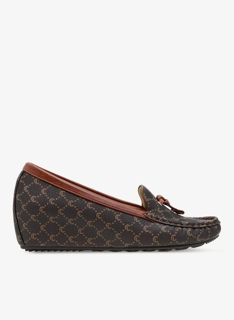 Le Confort Women's Monogram Print Slip-On Loafers