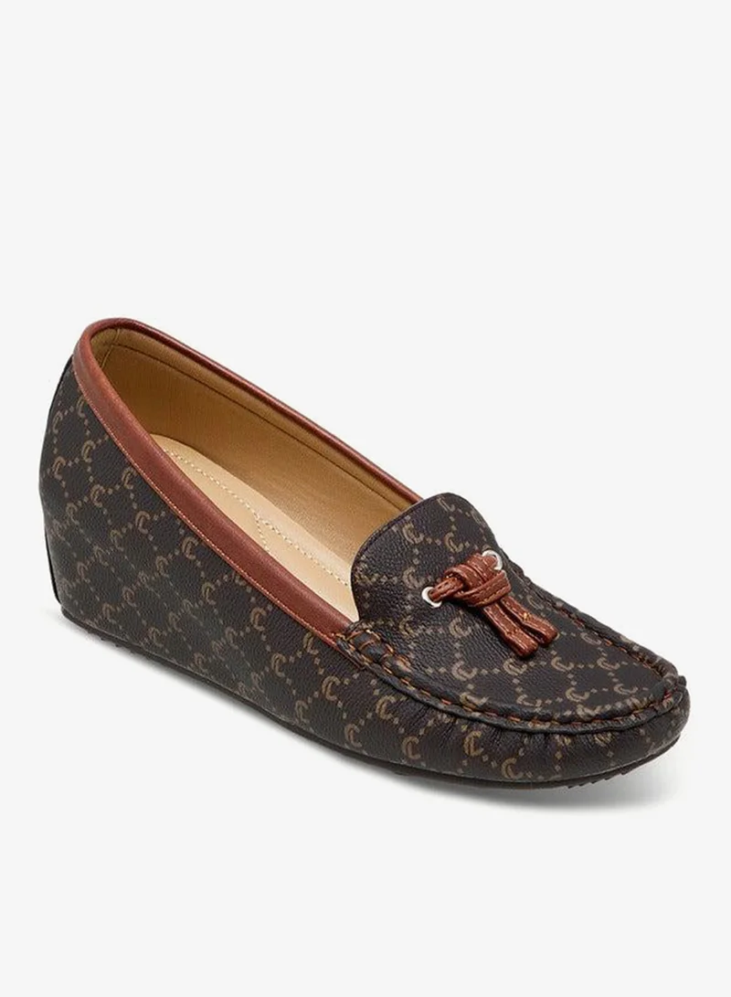 Le Confort Women's Monogram Print Slip-On Loafers