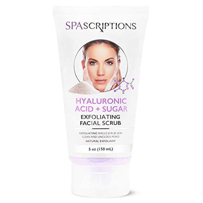 spascriptions Face Exfoliating Scrub Hyaluronic Acid & Sugar Face Wash - 5 Oz - Image 1