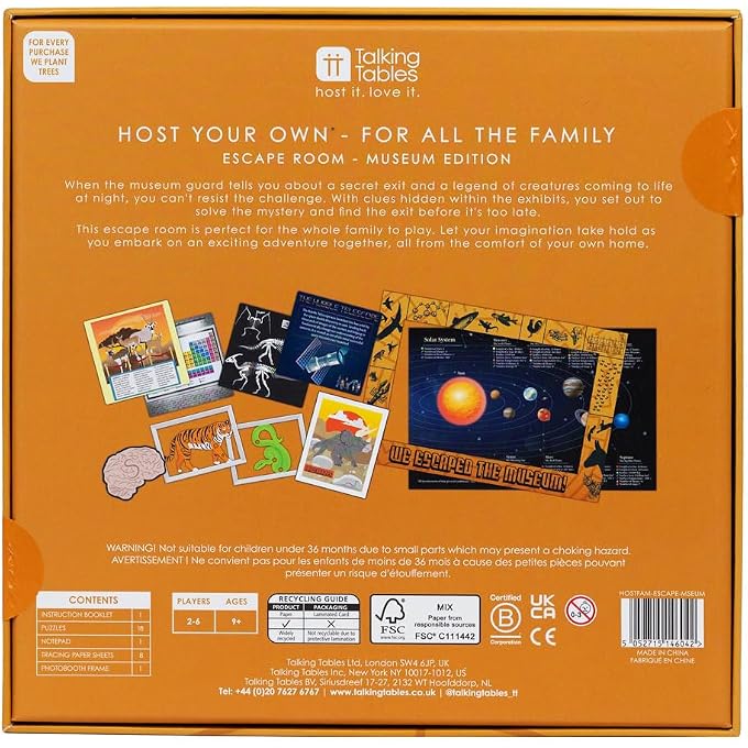 Talking Tables Museum Themed Escape Room Game for Kids | Solve Unique Puzzles and Codes to Find The Exit in Time! Interactive Family Games Night, Age 9+, 2+4 Players, Ideal Gift for Boys and Girls - Image 2
