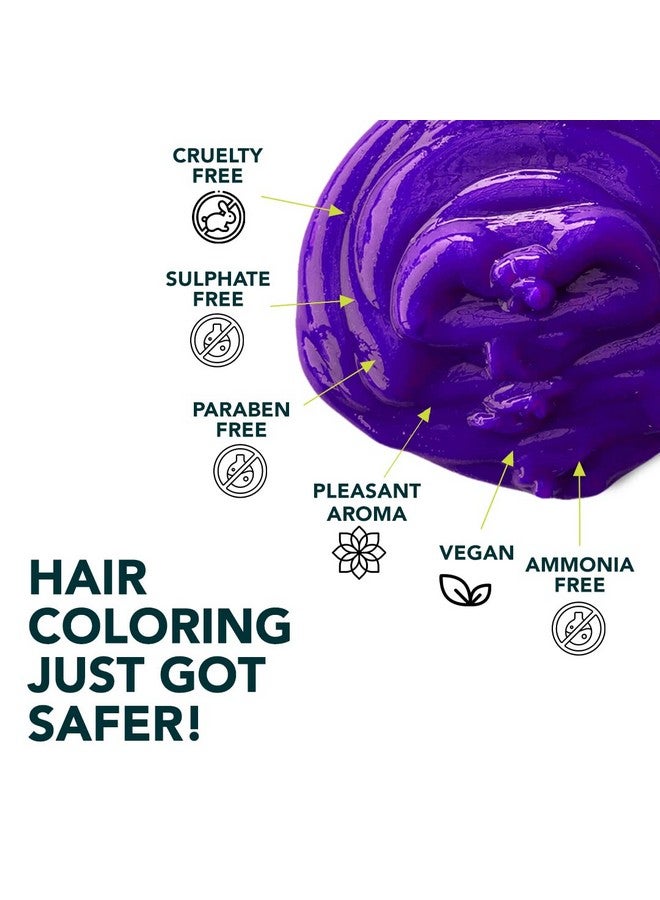 Paradyes Semipermanent Crinkle Violet Diy Conditioner Based Hair Colour Infused With Aloevera Bhringaraj Brahmi Almonds & Amla 120 Gm - Image 2