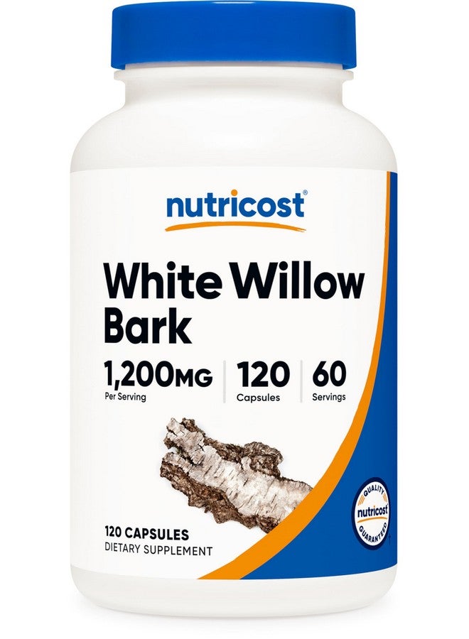 Nutricost White Willow Bark Capsules (1200 mg per Serving) 120 Capsules - 60 Servings - Image 1