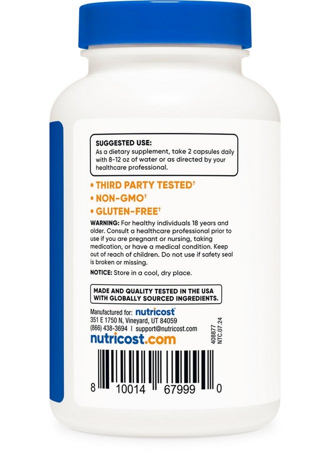 Nutricost White Willow Bark Capsules (1200 mg per Serving) 120 Capsules - 60 Servings - Image 4