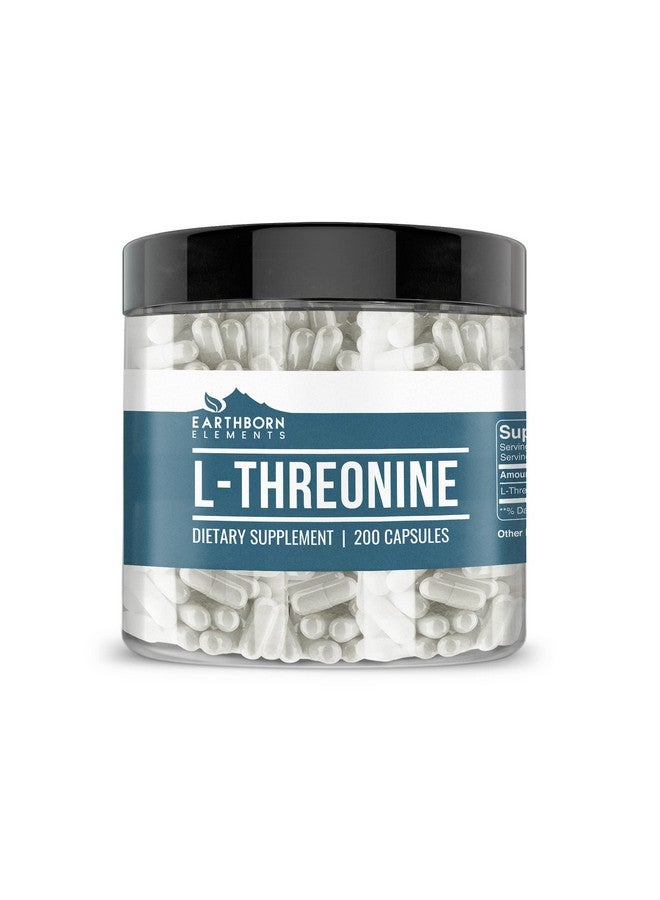 إيرثبورن إيليمنتس 200 كبسولة من إل-ثريونين من Earthborn Elements، حمض أميني أساسي، نقي وغير مخفف، بدون إضافات - Image 1