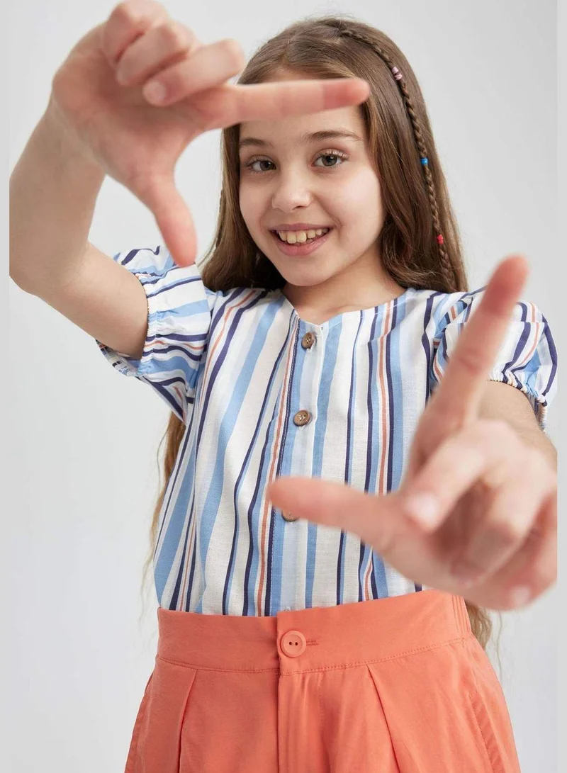 DeFacto Girl Woven Short Sleeve Shirt