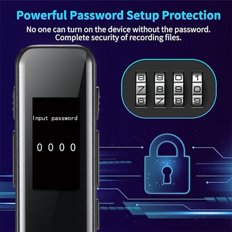 ذاكرة 64 جيجابايت، مسجل معدني صغير يعمل بالصوت، شاشة ملونة، MP3، تسجيل بضغطة زر واحدة - Image 4