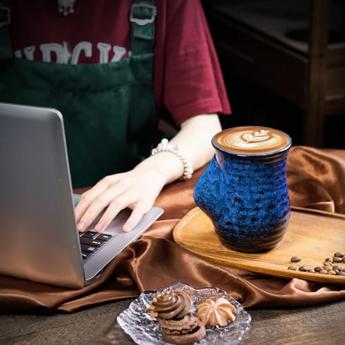 LGQ Coffee Mug,Hand Warmer Mug,19 Oz Coffee Cups Ceramic Large Coffee Mug Tea Cup for Office and Home - Dishwasher and Microwave Safe Unique Coffee Mugs. (Blue) - Image 5
