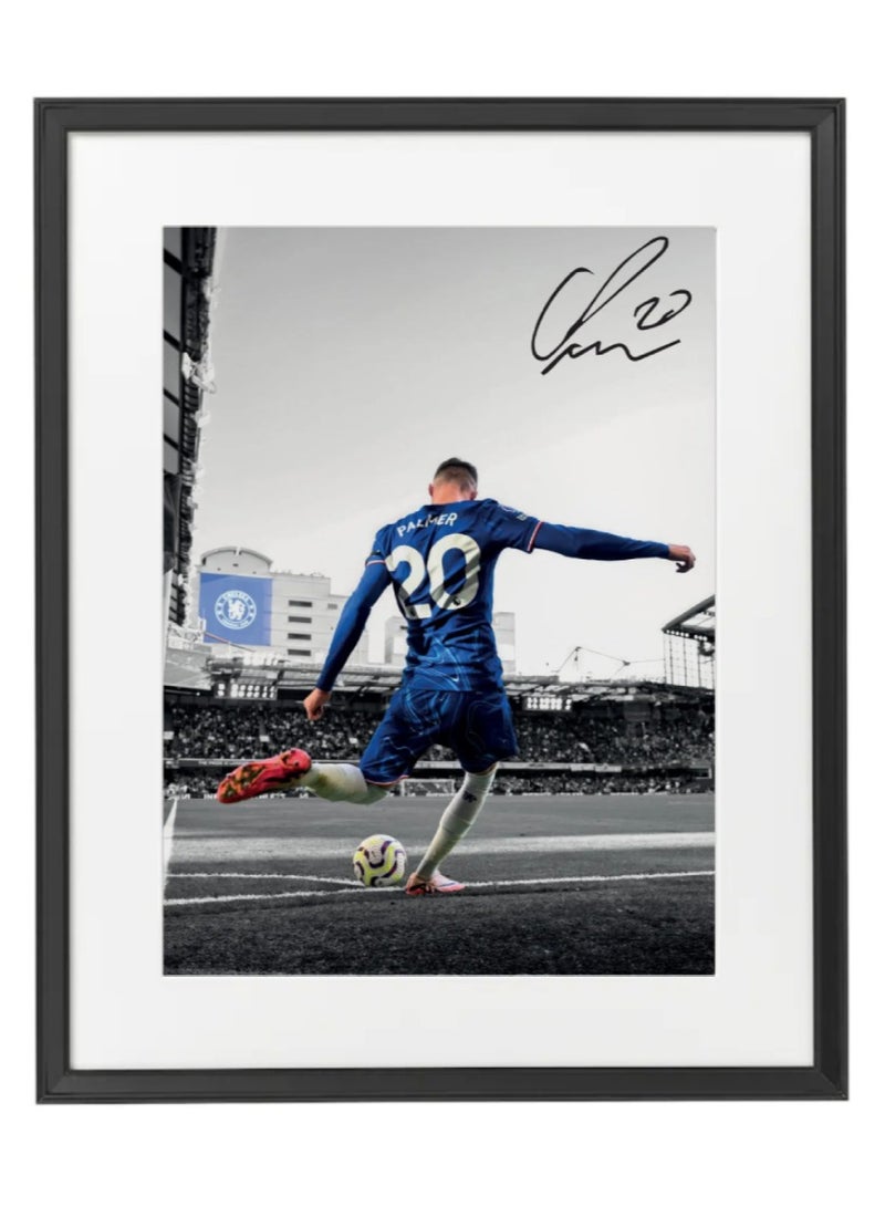 Cole Palmer Chelsea Autographed Framed Poster 50x40cm - Football Memorabilia, Soccer Collectible, Gift for Fans