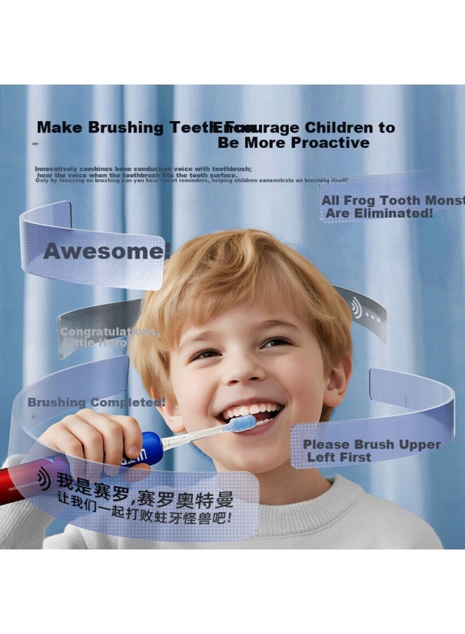 Apiyoo A9pro-f Ultraman Children's Electric Toothbrush Sterilization Set With Voice Reminder, Leak Prevention, And Brushing Reminder For Boys And Girls Aged 3-6 Holiday Birthday Gift - Image 1