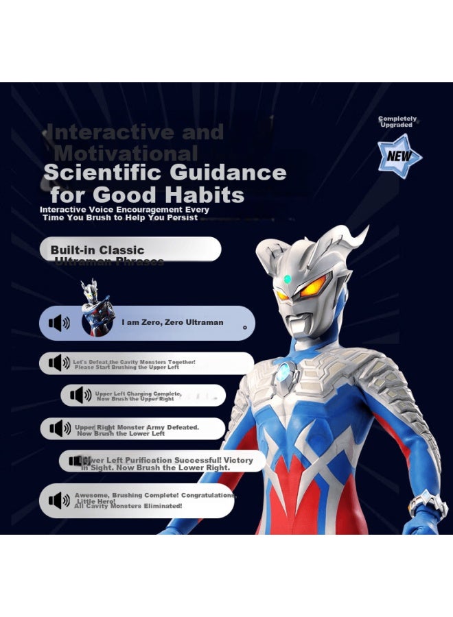 Apiyoo A9pro-f Ultraman Children's Electric Toothbrush Sterilization Set With Voice Reminder, Leak Prevention, And Brushing Reminder For Boys And Girls Aged 3-6 Holiday Birthday Gift - Image 4