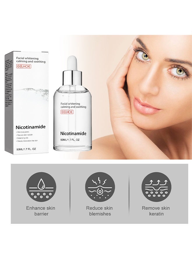 EELHOE Facial Whitening Calming And Soothing，Niacinamide Freckles Removal Serum, Sunnylas Niacinamide Freckles Removal Serum, Niacinamide Serum for Face and Body, Nicotinamide Serum for Blemishes, for All Type Skin 50ml - Image 4