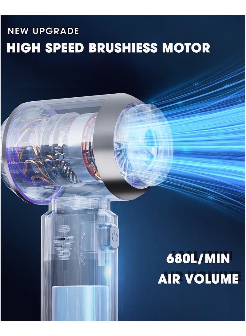 SUITU 16000PA High Power Car Vacuum Cleaner Portable Cordless Mini Vacuum Cleaner 4 in 1 Compressed Air Dust Collector, Blower, Handheld Vacuum Cleaner with Brushless Motor for Car, Home, Office, Camping - Image 4