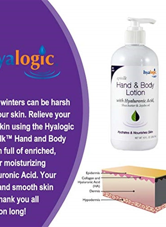 Hyalogic Episilk Hyaluronic Acid Lotion: Renewing Hand and Body Lotion w/Hyaluronic Acid for Deeply Nourished Skin - Shea Butter & Jojoba Oil Infused, Body Hyaluronic Cream, Daily HA Lotion, 10 oz. - Image 3