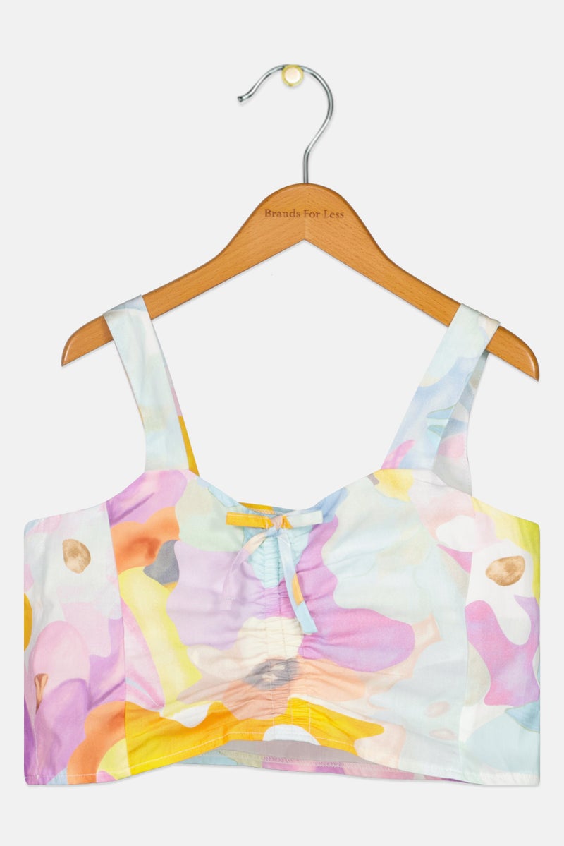 DeFacto Kids Girl Floral Print Sleeveless Top, Multicolor - Image 1