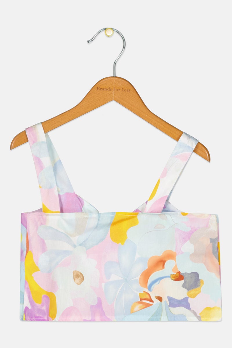 DeFacto Kids Girl Floral Print Sleeveless Top, Multicolor - Image 2