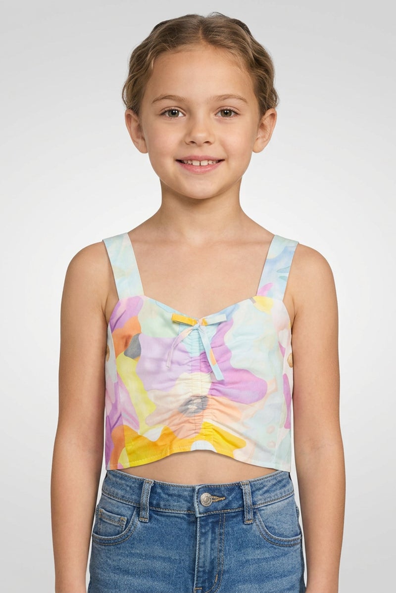 DeFacto Kids Girl Floral Print Sleeveless Top, Multicolor - Image 1
