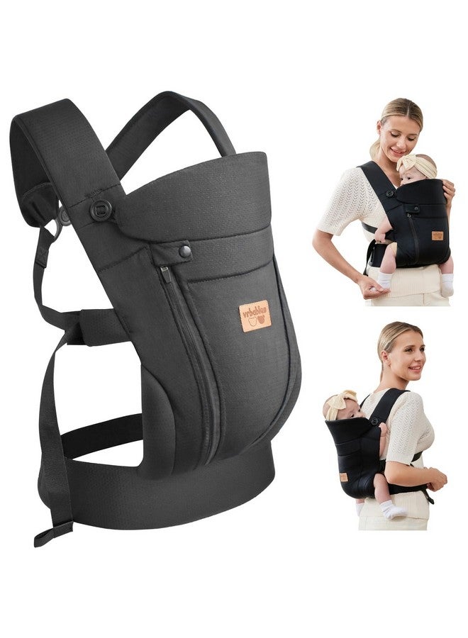 vrbabies New Upgrade Ergonomic Baby Carrier Newborn Toddler Wrap Carrier,Hands Free Baby Sitting Support Sling,Breathable,Perfect for Infants/Chest Sling for Babies Shower Gift (Black) - Image 1