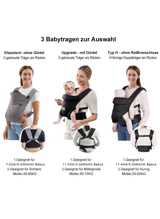 vrbabies New Upgrade Ergonomic Baby Carrier Newborn Toddler Wrap Carrier,Hands Free Baby Sitting Support Sling,Breathable,Perfect for Infants/Chest Sling for Babies Shower Gift (Black) - Image 5