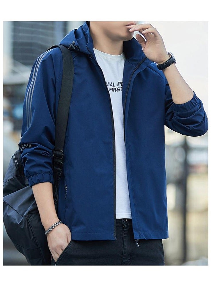 Fashionable Men's Windproof And Waterproof Outdoor Sports Hooded Jacket  - Image 2