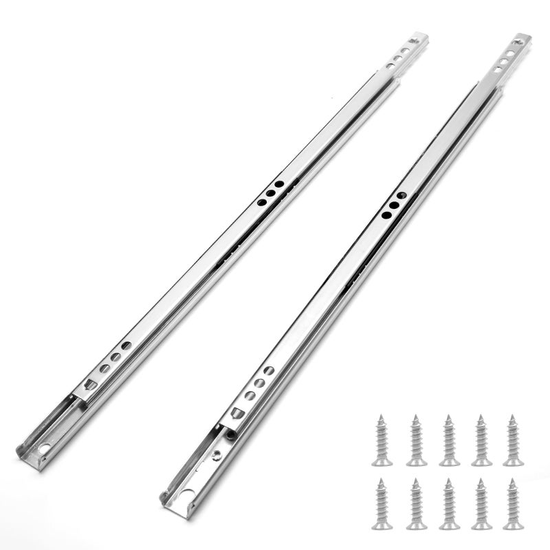 Suiwotin 4PCS 12 Inch Drawer Slides Metal Ball Bearing Drawer Slides Small Drawer Rails NonRemovable Side Mount Two Way Slide Track Rail 2 Pairs 07 Wide