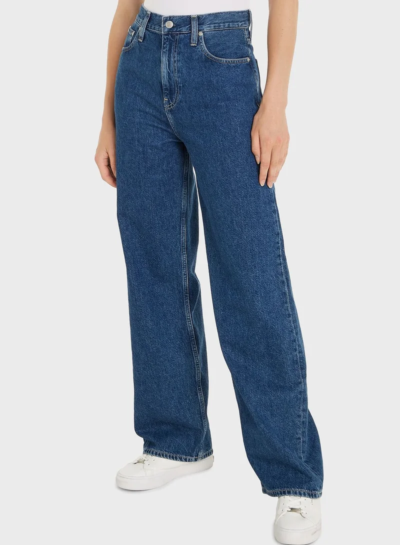 Calvin Klein Jeans High Waist Wide Leg Jeans