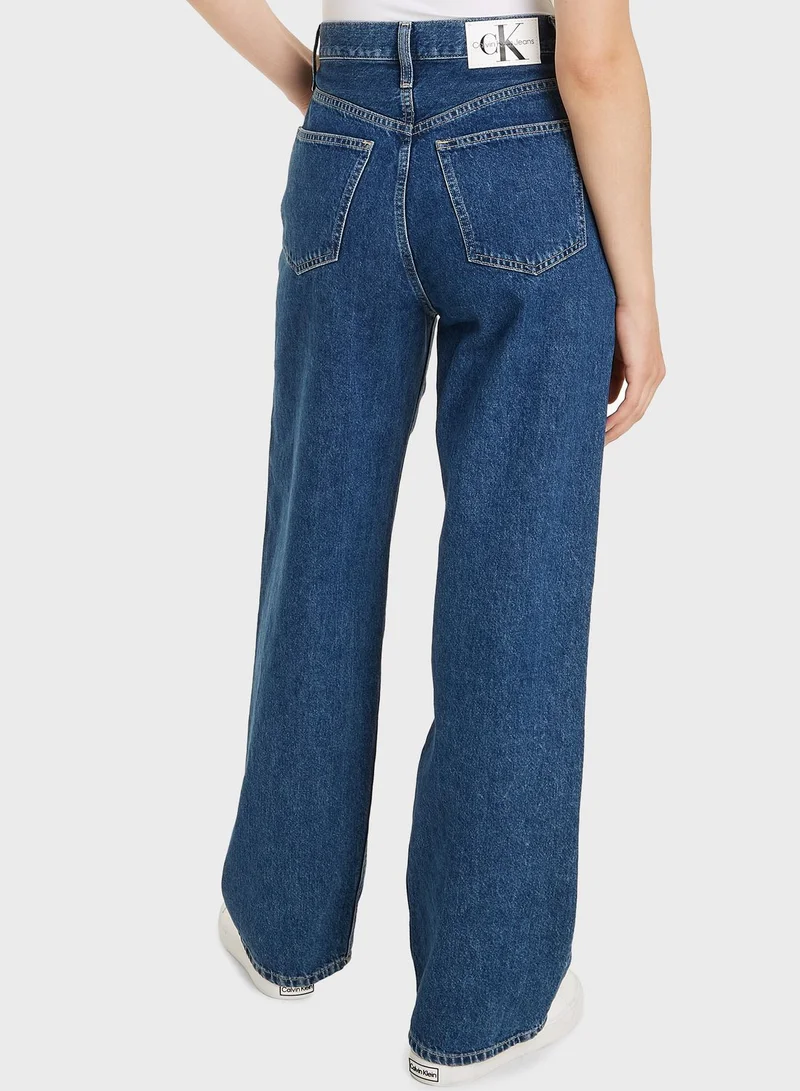 Calvin Klein Jeans High Waist Wide Leg Jeans