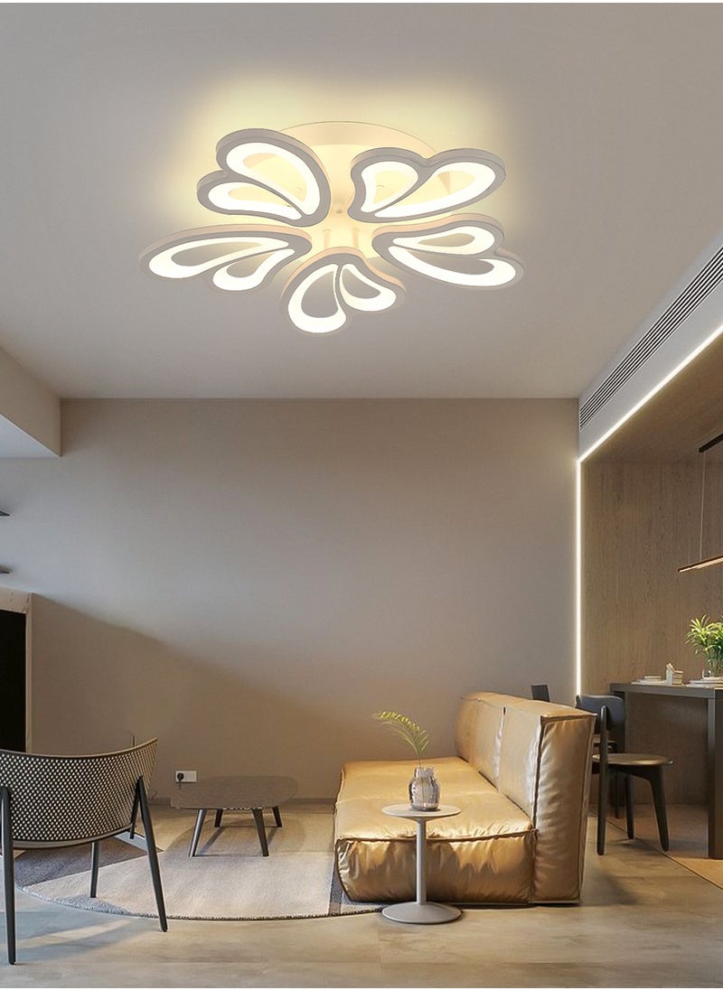 Haikomin Modern Ceiling Light Dimmable LED Chandelier Flush Mount Ceiling Lights Remote Control Acrylic Leaf Ceiling Lamp Fixture for Living Room Dining Room Bedroom 60W  - Image 2