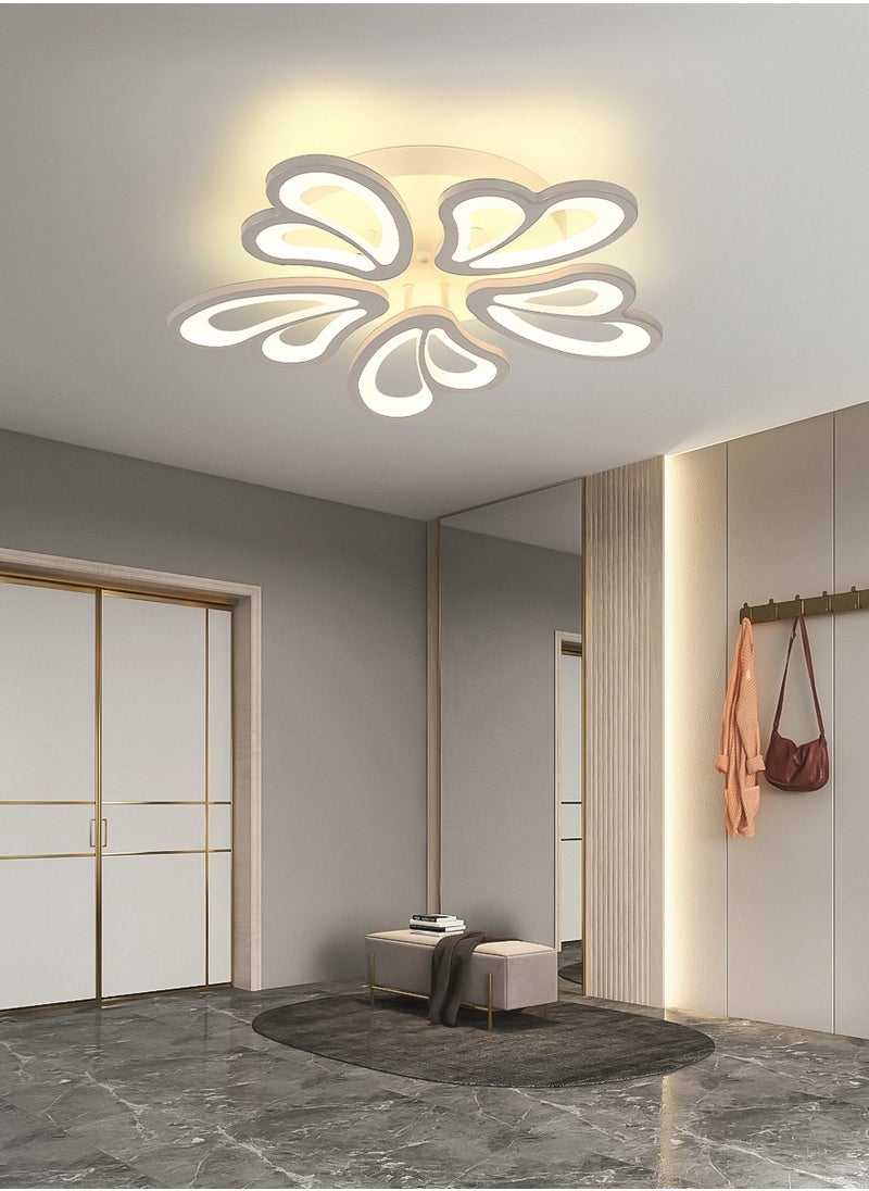 Haikomin Modern Ceiling Light Dimmable LED Chandelier Flush Mount Ceiling Lights Remote Control Acrylic Leaf Ceiling Lamp Fixture for Living Room Dining Room Bedroom 60W  - Image 1
