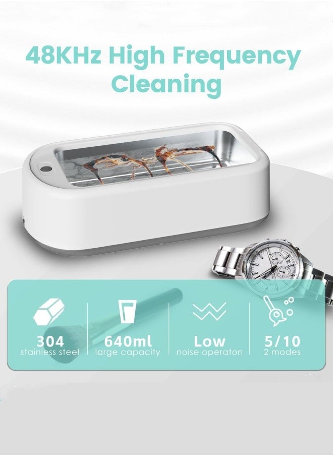 M MIAOYAN Ultrasonic cleaning machine household small glasses jewelry dentures cleaner cleaning machine  - Image 1