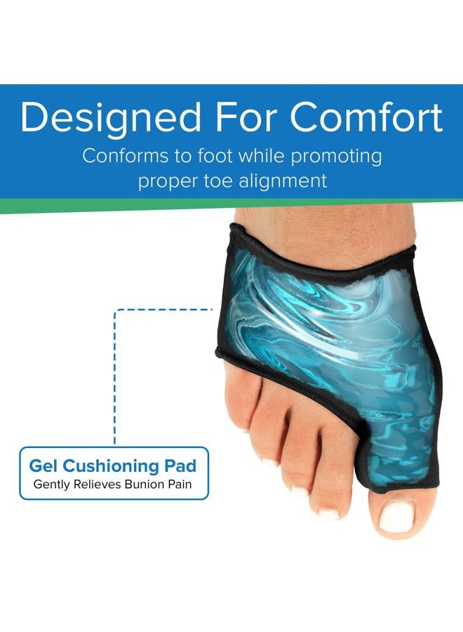 VIVESOLE Gel Bunion Corrector Sleeve for Women & Men - Big Toe Separator Cushion - Fix Bunions No Surgery, All Day Relief in Shoes - Injured Foot Correction Orthopedic Protector Pad (Black, Medium) - Image 3