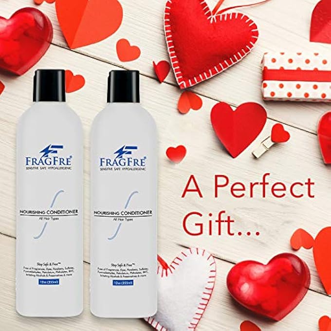 FRAGFRE FRAGRANCE FREE CONDITIONER 12 OZ - SULFATE FREE PARABENS FREE HYPOALLERGENIC - HAIR CONDITIONER FOR SENSITIVE SKIN - DEEP CONDITIONING FOR NORMAL TREATED AND FRAGILE HAIRS - GLUTEN FREE VEGAN - Image 2