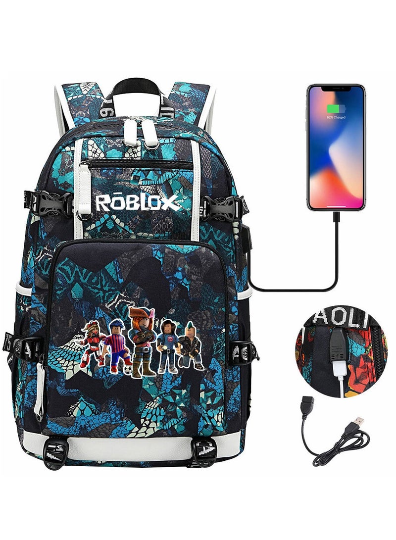ROBLOX Comic USB Password Lock Backpack Three-Piece Set