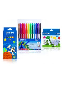 Maxi 36-Piece School Stationery Value Pack Assorted Colors  - Image 1
