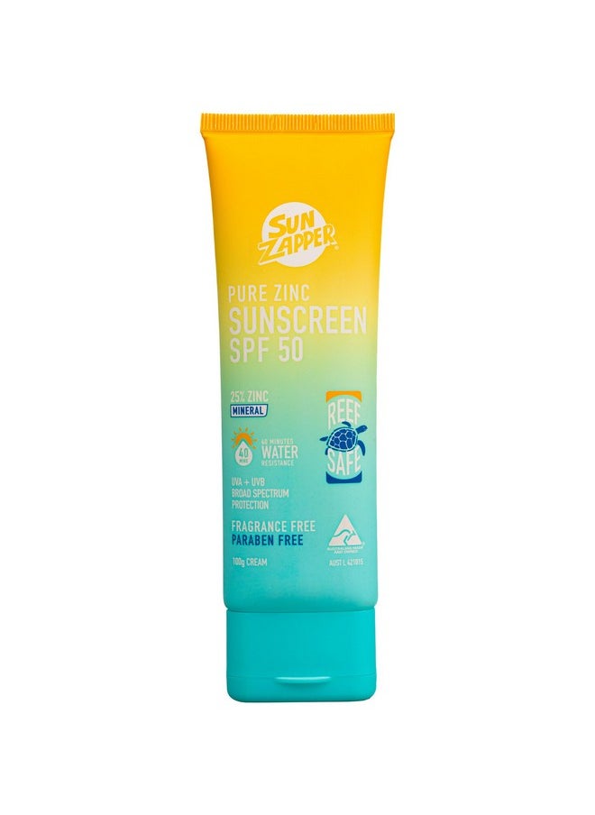 Sun Zapper - Pure Zinc Sunscreen Spf 50 Reef Safe Mineral Zinc 100G - Image 1