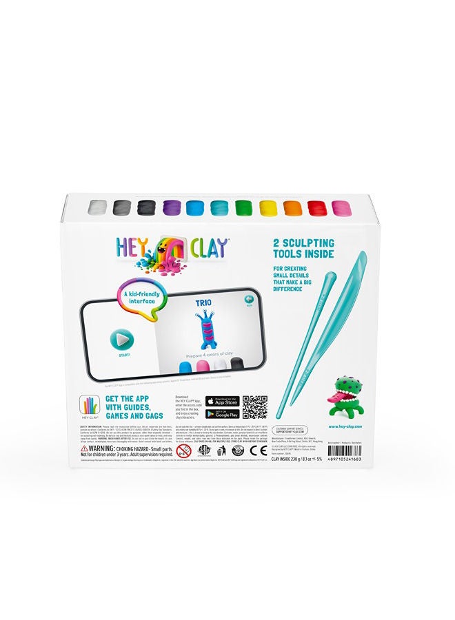 HEY CLAY Aliens Set-Colourful Modeling Kids-Air Dry Clay Kit 15 Cans And Sculpting Tools - Image 4