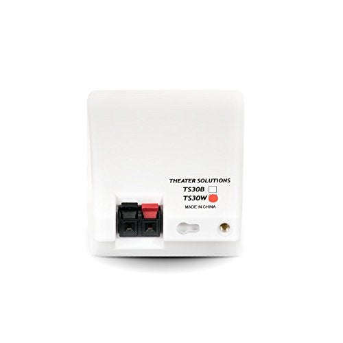 Theater Solutions مكبرات صوت داخلية قابلة للتثبيت من Theater Solutions TS30W بيضاء، زوج رف الكتب - Image 3