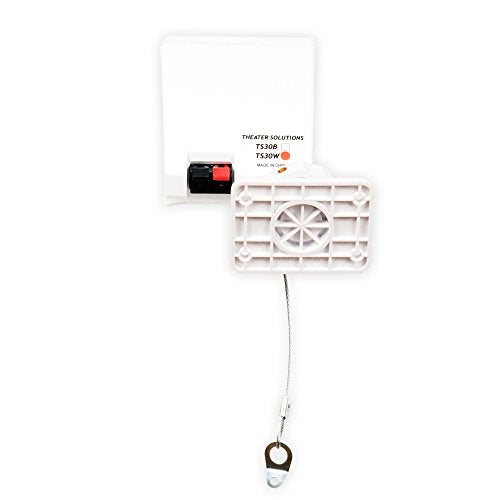 Theater Solutions مكبرات صوت داخلية قابلة للتثبيت من Theater Solutions TS30W بيضاء، زوج رف الكتب - Image 4