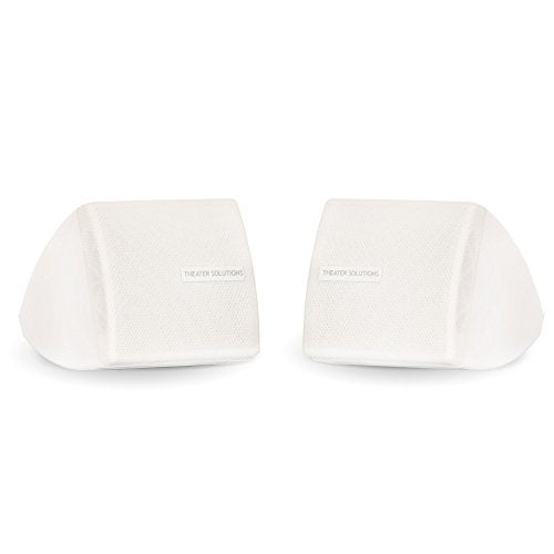 Theater Solutions مكبرات صوت داخلية قابلة للتثبيت من Theater Solutions TS30W بيضاء، زوج رف الكتب - Image 1