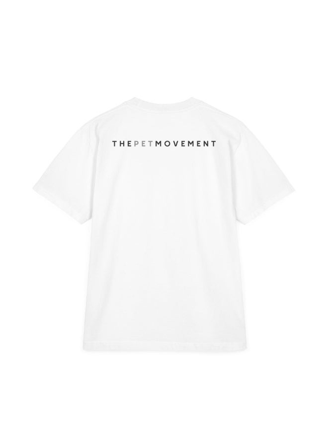 The Pet Movement Cotton Shirt | Relaxed Fit | Crew Neck | Heavy Duty Fabric | Soft, Breathable Fabric, Everyday, all season, Trendy| T-shirt | Pet Lover,  Cat My Food White Shirt - Image 5