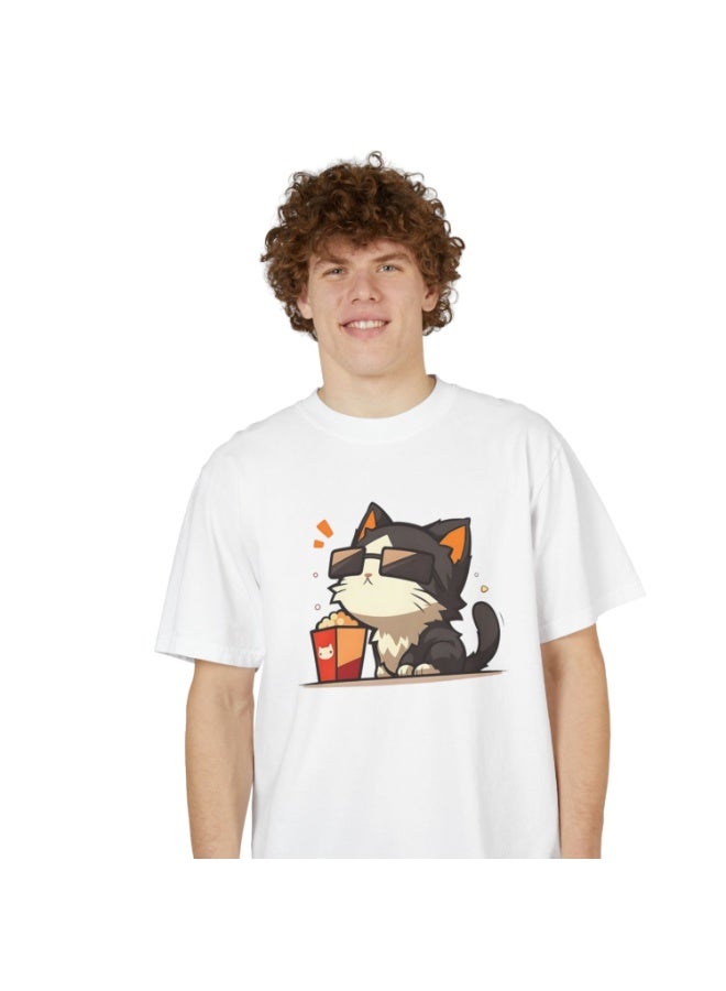 The Pet Movement Cotton Shirt | Relaxed Fit | Crew Neck | Heavy Duty Fabric | Soft, Breathable Fabric, Everyday, all season, Trendy| T-shirt | Pet Lover,  Cat My Food White Shirt - Image 3