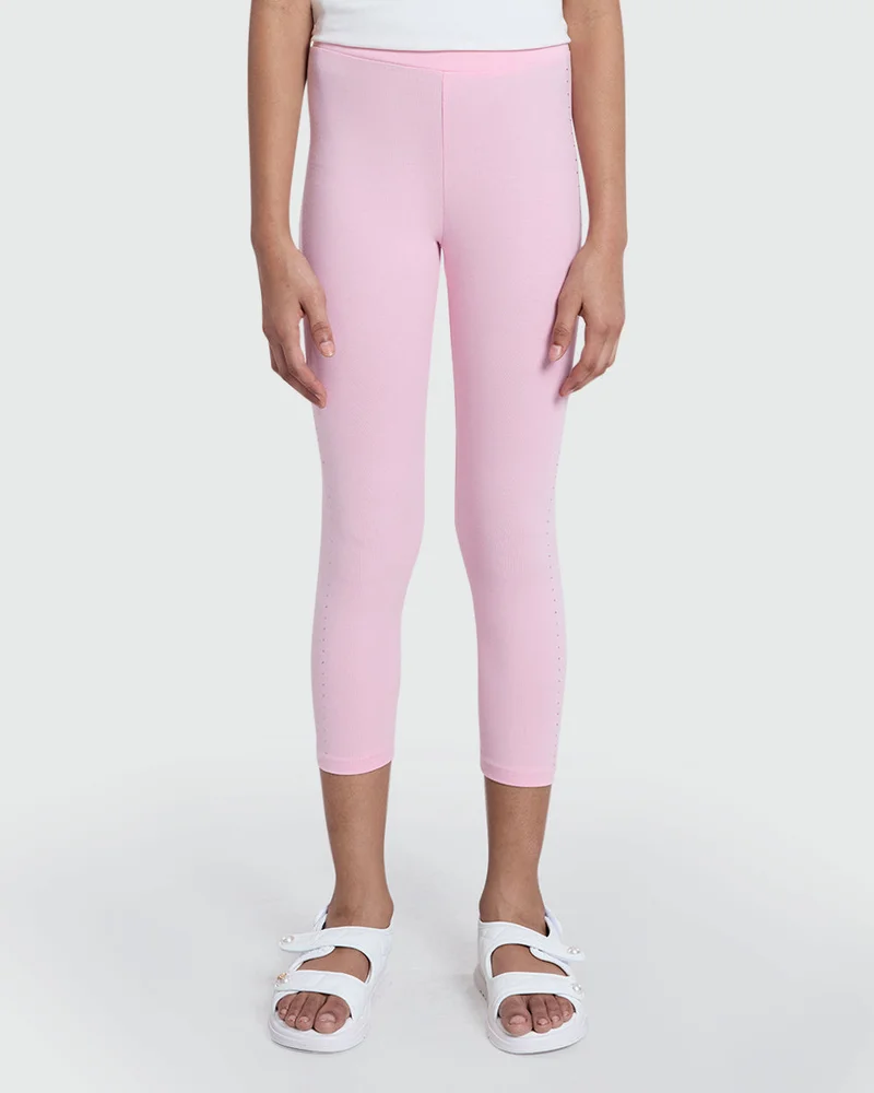 Ovs 3/4 Length Leggings In Tickled Pink